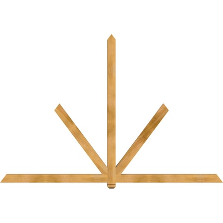 Ekena Millwork Kennewick Rough Sawn Timber Gable Bracket, Western Red Cedar, 108"W x 72"H x 4"D x 4"F, 16/12 Pitch GBW108X72X0404KEN00RWR